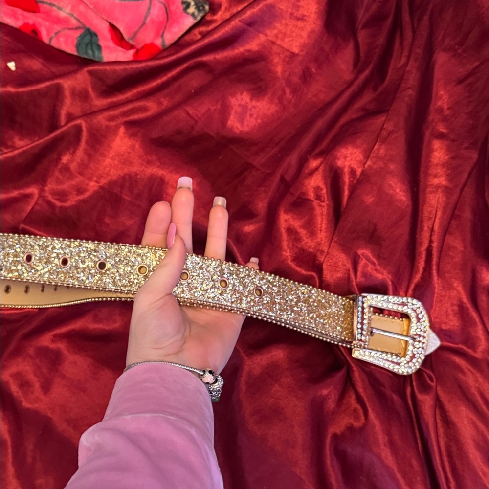Gold Embellished Women's Belt